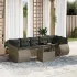 Set mobilier de grădină cu perne, 8 piese, negru, poliratan GartenMobel Dekor
