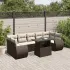 Set mobilier de grădină cu perne, 8 piese, negru, poliratan GartenMobel Dekor