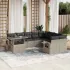 Set canapele de grădină cu perne 10 piese gri deschis poliratan GartenMobel Dekor