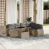 Set canapele de grădină, 7 piese, cu perne, gri, poliratan GartenMobel Dekor