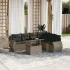Set canapele de grădină, 7 piese, cu perne, gri, poliratan GartenMobel Dekor
