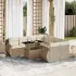 Set canapele de grădină cu perne, 9 piese, maro, poliratan GartenMobel Dekor