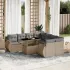 Set canapele de grădină cu perne, 9 piese, maro, poliratan GartenMobel Dekor