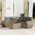 Set mobilier grădină cu perne, 6 piese, gri, poliratan GartenMobel Dekor