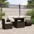 Set mobilier de grădină cu perne, 6 piese, negru, poliratan GartenMobel Dekor