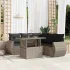 Set mobilier grădină cu perne, 6 piese, gri, poliratan GartenMobel Dekor