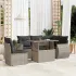 Set mobilier de grădină cu perne, 6 piese, negru, poliratan GartenMobel Dekor