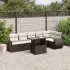 Set canapele de grădină cu perne, 7 piese, maro, poliratan GartenMobel Dekor