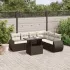 Set canapele de grădină, 7 piese, cu perne, gri, poliratan GartenMobel Dekor