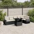 Set canapele de grădină cu perne, 7 piese, maro, poliratan GartenMobel Dekor