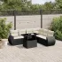 Set canapele de grădină, 7 piese, cu perne, gri, poliratan GartenMobel Dekor