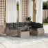 Set canapele de grădină, 7 piese, cu perne, gri, poliratan GartenMobel Dekor