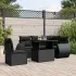 Set mobilier de grădină cu perne, 6 piese, negru, poliratan GartenMobel Dekor