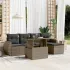 Set canapele de grădină cu perne, 6 piese, maro, poliratan GartenMobel Dekor