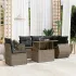 Set mobilier de grădină cu perne, 6 piese, negru, poliratan GartenMobel Dekor