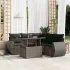 Set mobilier grădină cu perne, 6 piese, gri, poliratan GartenMobel Dekor