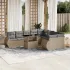 Set canapele de grădină cu perne, 10 piese, maro, poliratan GartenMobel Dekor