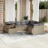 Set canapele de grădină cu perne, 10 piese, maro, poliratan GartenMobel Dekor