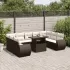 Set canapele de grădină cu perne, 10 piese, maro, poliratan GartenMobel Dekor