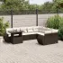 Set canapele de grădină cu perne, 10 piese, maro, poliratan GartenMobel Dekor