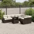 Set canapele de grădină cu perne, 10 piese, maro, poliratan GartenMobel Dekor