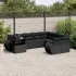 Set canapele de grădină cu perne, 10 piese, maro, poliratan GartenMobel Dekor