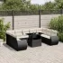 Set canapele de grădină cu perne, 10 piese, maro, poliratan GartenMobel Dekor