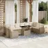 Set canapele de grădină cu perne, 11 piese, maro, poliratan GartenMobel Dekor