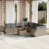 Set canapele de grădină cu perne, 11 piese, maro, poliratan GartenMobel Dekor