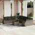 Set canapele de grădină cu perne, 11 piese, maro, poliratan GartenMobel Dekor