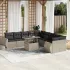 Set canapele de grădină cu perne, 11 piese, maro, poliratan GartenMobel Dekor