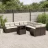 Set canapele de grădină cu perne, 11 piese, maro, poliratan GartenMobel Dekor