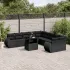 Set canapele de grădină cu perne, 11 piese, maro, poliratan GartenMobel Dekor