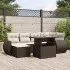 Set canapele de grădină cu perne, 7 piese, maro, poliratan GartenMobel Dekor