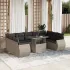 Set canapele de grădină cu perne, 10 piese, maro, poliratan GartenMobel Dekor