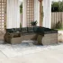 Set canapele de grădină cu perne, 10 piese, maro, poliratan GartenMobel Dekor