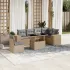 Set canapele de grădină, 7 piese, cu perne, gri, poliratan GartenMobel Dekor