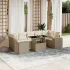 Set mobilier de grădină cu perne, 8 piese, negru, poliratan GartenMobel Dekor
