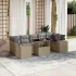 Set mobilier de grădină cu perne, 8 piese, negru, poliratan GartenMobel Dekor