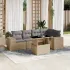 Set mobilier de grădină cu perne, 6 piese, negru, poliratan GartenMobel Dekor