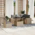 Set canapele de grădină cu perne, 6 piese, maro, poliratan GartenMobel Dekor