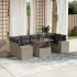 Set mobilier de grădină cu perne, 8 piese, negru, poliratan GartenMobel Dekor