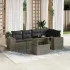 Set mobilier de grădină cu perne, 6 piese, negru, poliratan GartenMobel Dekor