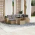 Set canapele de grădină cu perne, 7piese gri deschis poliratan GartenMobel Dekor