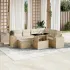 Set canapele de grădină cu perne, 8 piese, maro, poliratan GartenMobel Dekor