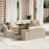 Set canapele de grădină cu perne, 9 piese, maro, poliratan GartenMobel Dekor
