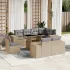 Set canapele de grădină cu perne, 9 piese, maro, poliratan GartenMobel Dekor
