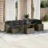 Set mobilier de grădină cu perne, 8 piese, negru, poliratan GartenMobel Dekor