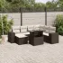 Set canapele de grădină cu perne, 8 piese, maro, poliratan GartenMobel Dekor