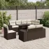 Set canapele de grădină cu perne, 9 piese, maro, poliratan GartenMobel Dekor